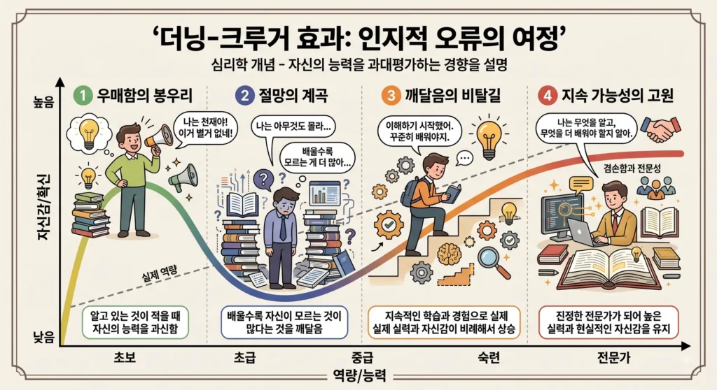 인지심리 논문주제 어떻게 선정할까? 더닝-크루거 효과로 보는 3가지 핵심 전략 3 인지심리 논문주제 어떻게 선정할까? 더닝-크루거 효과로 보는 3가지 핵심 전략