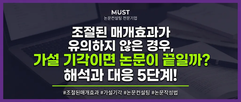 조절된 매개효과가 유의하지 않은 경우, 가설 기각이면 논문이 끝일까? 해석과 대응 5단계는? 1 조절된 매개효과가 유의하지 않은 경우, 가설 기각이면 논문이 끝일까? 해석과 대응 5단계는?